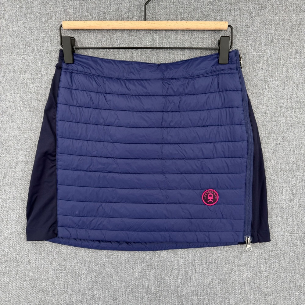 Little Donkey Andy Insulated Quilted Layering Mini Skirt Navy Blue Size Medium